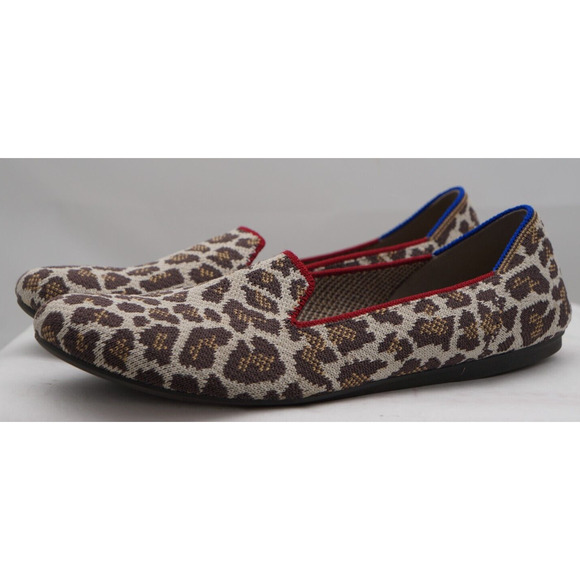 ROTHY’s Womens The Loafers Mocha Spot Flat Shoes Animal Print Leopard Size 9 - Picture 4 of 11